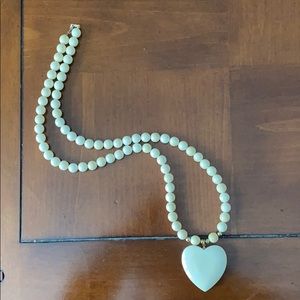 Vintage Heart Beaded Necklace